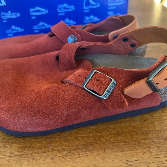 Birkenstock Tokio Suede Leather Rust Brown Size 36 - Picture 3 of 5